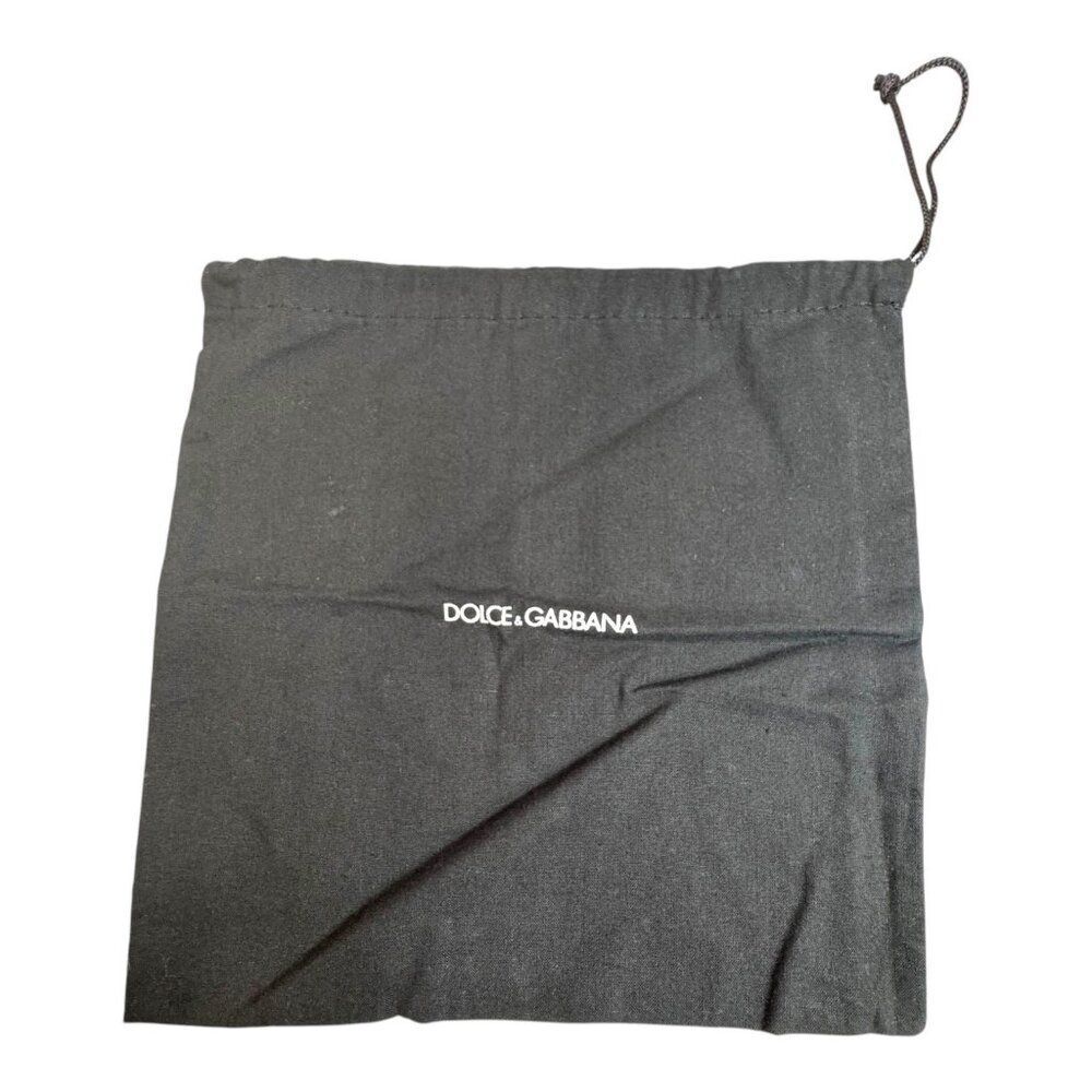 Dolce & Gabbana Black Drawstring Dust Bag Gift Accessories Wallet 8x8 Authentic